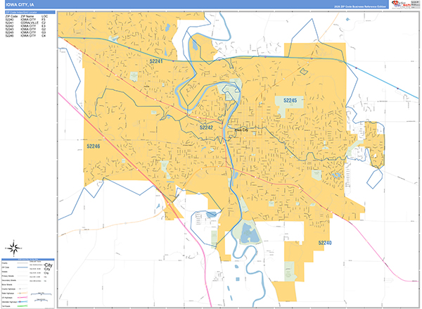 Iowa City City Map Book Basic Style